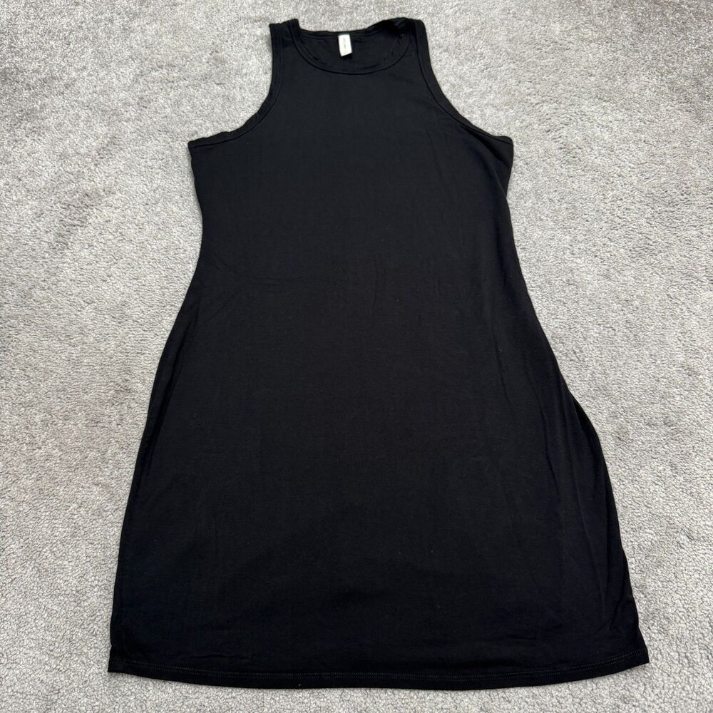 Gentle Fawn Rayon Stretch High Neck Tank Mini Dress Womens M Black Sleeveless